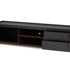 Baxton Studio Rikke Modern and Contemporary Two-Tone Gray and Walnut Finished Wood 2-Drawer TV Stand