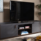 Baxton Studio Rikke Modern and Contemporary Two-Tone Gray and Walnut Finished Wood 2-Drawer TV Stand