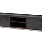 Baxton Studio Rikke Modern and Contemporary Two-Tone Gray and Walnut Finished Wood 2-Drawer TV Stand