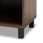 Baxton Studio Rossin Modern and Contemporary Walnut Brown Finished 2-Door Wood Entryway Shoe Storage Cabinet