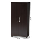 Baxton Studio Marine Modern and Contemporary Two-Tone Wenge and Black Finished 2-Door Wood Entryway Shoe Storage Cabinet