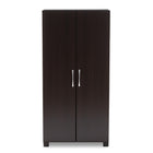Baxton Studio Marine Modern and Contemporary Two-Tone Wenge and Black Finished 2-Door Wood Entryway Shoe Storage Cabinet