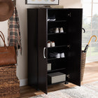 Baxton Studio Marine Modern and Contemporary Two-Tone Wenge and Black Finished 2-Door Wood Entryway Shoe Storage Cabinet