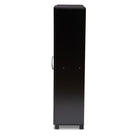 Baxton Studio Marine Modern and Contemporary Two-Tone Wenge and Black Finished 2-Door Wood Entryway Shoe Storage Cabinet with Open Shelves