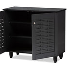 Baxton Studio Winda Modern and Contemporary Dark Gray 2-Door Wooden Entryway Shoe Storage Cabinet