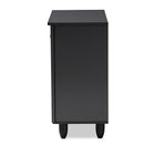Baxton Studio Winda Modern and Contemporary Dark Gray 2-Door Wooden Entryway Shoe Storage Cabinet