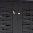 Baxton Studio Winda Modern and Contemporary Dark Gray 2-Door Wooden Entryway Shoe Storage Cabinet
