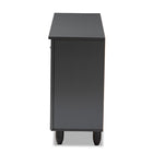 Baxton Studio Winda Modern and Contemporary Dark Gray 3-Door Wooden Entryway Shoe Storage Cabinet