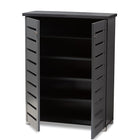 Baxton Studio Adalwin Modern and Contemporary Dark Gray 2-Door Wooden Entryway Shoe Storage Cabinet