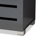 Baxton Studio Adalwin Modern and Contemporary Dark Gray 2-Door Wooden Entryway Shoe Storage Cabinet