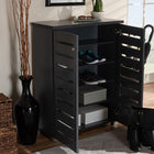 Baxton Studio Adalwin Modern and Contemporary Dark Gray 2-Door Wooden Entryway Shoe Storage Cabinet