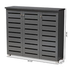 Baxton Studio Adalwin Modern and Contemporary Dark Gray 3-Door Wooden Entryway Shoe Storage Cabinet