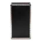 Baxton Studio Cosette Vintage Industrial Silver Metal Floral Accent Cabinet