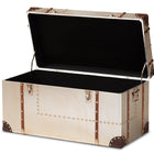 Baxton Studio Bechet French Industrial Silver Metal Storage Trunk