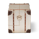 Baxton Studio Bechet French Industrial Silver Metal Storage Trunk