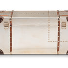 Baxton Studio Bechet French Industrial Silver Metal Storage Trunk