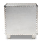 Baxton Studio Davet French Industrial Silver Metal 2-Drawer End Table