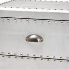 Baxton Studio Davet French Industrial Silver Metal 2-Drawer End Table