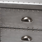 Baxton Studio Davet French Industrial Silver Metal 5-Drawer Accent Storage Cabinet