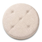 Baxton Studio Vinet Modern and Contemporary Beige Fabric Upholstered Natural Wood Cocktail Ottoman
