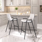 Zuo Desi Counter Stool (Set of 2) White