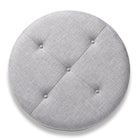 Baxton Studio Vinet Modern and Contemporary Light Gray Fabric Upholstered Natural Wood Cocktail Ottoman