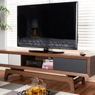 Baxton Studio Svante Mid-Century Modern Multicolor Finished Wood 3-Drawer TV Stand