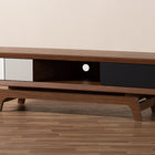 Baxton Studio Svante Mid-Century Modern Multicolor Finished Wood 3-Drawer TV Stand