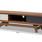 Baxton Studio Svante Mid-Century Modern Multicolor Finished Wood 3-Drawer TV Stand