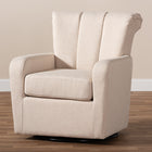 Baxton Studio Rayner Modern and Contemporary Beige Fabric Upholstered Swivel Chair