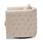 Baxton Studio Micah Modern and Contemporary Beige Fabric Upholstered Tufted Swivel Chair