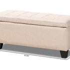 Baxton Studio Fera Modern and Contemporary Beige Fabric Upholstered Storage Ottoman