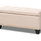 Baxton Studio Fera Modern and Contemporary Beige Fabric Upholstered Storage Ottoman