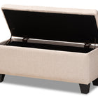 Baxton Studio Fera Modern and Contemporary Beige Fabric Upholstered Storage Ottoman