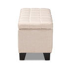 Baxton Studio Fera Modern and Contemporary Beige Fabric Upholstered Storage Ottoman