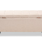Baxton Studio Fera Modern and Contemporary Beige Fabric Upholstered Storage Ottoman