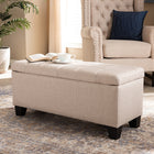 Baxton Studio Fera Modern and Contemporary Beige Fabric Upholstered Storage Ottoman