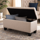 Baxton Studio Fera Modern and Contemporary Beige Fabric Upholstered Storage Ottoman