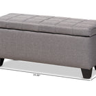 Baxton Studio Fera Modern and Contemporary Gray Fabric Upholstered Storage Ottoman