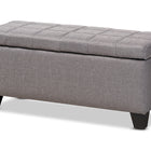Baxton Studio Fera Modern and Contemporary Gray Fabric Upholstered Storage Ottoman
