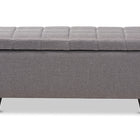 Baxton Studio Fera Modern and Contemporary Gray Fabric Upholstered Storage Ottoman