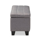 Baxton Studio Fera Modern and Contemporary Gray Fabric Upholstered Storage Ottoman