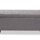 Baxton Studio Fera Modern and Contemporary Gray Fabric Upholstered Storage Ottoman
