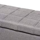 Baxton Studio Fera Modern and Contemporary Gray Fabric Upholstered Storage Ottoman