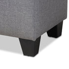 Baxton Studio Fera Modern and Contemporary Gray Fabric Upholstered Storage Ottoman