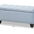 Baxton Studio Fera Modern and Contemporary Light Blue Fabric Upholstered Storage Ottoman