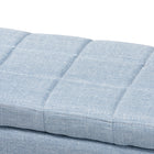 Baxton Studio Fera Modern and Contemporary Light Blue Fabric Upholstered Storage Ottoman