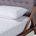 Baxton Studio Sante Mid-Century Modern Grey Fabric Upholstered Wood King Size Platform Bed