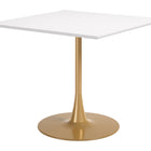 Zuo Epas Dining Table White & Gold