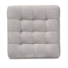 Baxton Studio Elladio Modern and Contemporary Greyish Beige Fabric Upholstered Tufted Cube Ottoman Set of 2